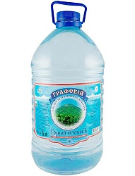 Графский горный источник питьевая природная вода БЕЗ ГАЗА 5 литров (ПЭТ) (2 бутыли)