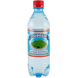 Графский горный источник питьевая природная вода БЕЗ ГАЗА 0,5 литра (ПЭТ) (12 бутылок)